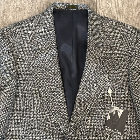 Oscar de la Renta Silk Wool Sport Coat Jacket Blazer Men's 38S NWT Vintage - Picture 1 of 10